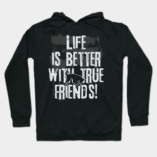 Life is better with true friends - Dog 2 Hoodie